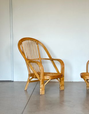 Bamboo Armchairs, 1970s, Set of for sale at Pamono