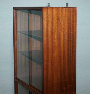 Mid-Century Display Bookcase with Sliding Glass Doors for sale at