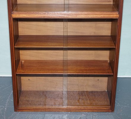 Mid-Century Display Bookcase with Sliding Glass Doors for sale at