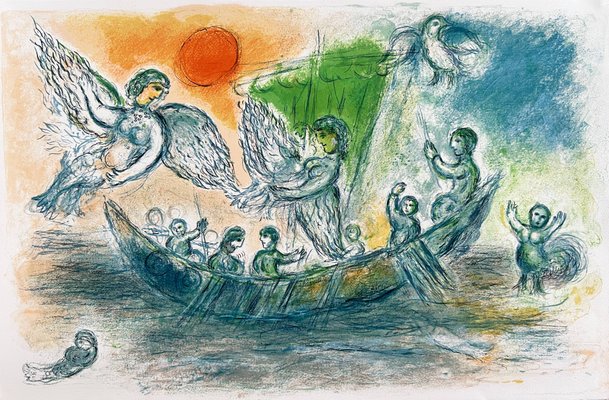 Marc Chagall, L'Odyssée, Planche XIX, 1974, Lithograph for sale at