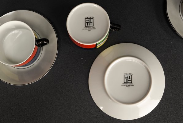 Taitü Venezia Coffee Service in Mondrian Design by Emilio Bergamin