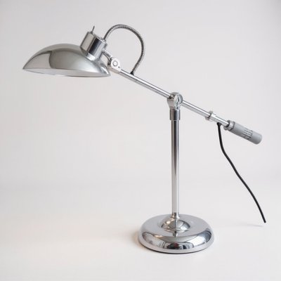 Mid-Century Modern Chrome Adjustable Desk Lamp by Yasuaki Sasamoto