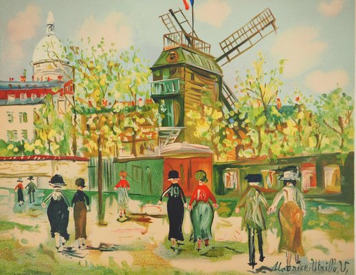 Maurice Utrillo, The Moulin De La Galette in Montmartre, Signed