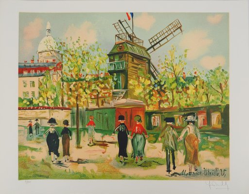 Maurice Utrillo, The Moulin De La Galette in Montmartre, Signed
