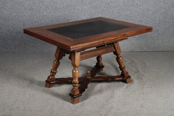Antique Extendable Slate Table in Walnut, 1930 for sale at Pamono