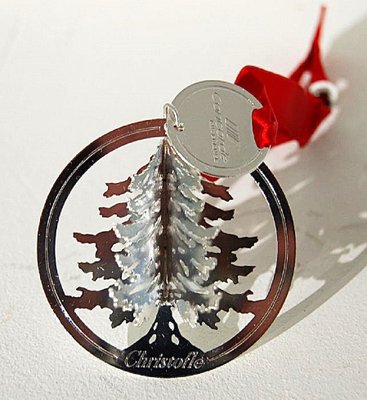 コンコルド Christofle クリストフル AIR FRANCE Concorde Christmas Ornament by Christofle for Air France, 1990 for