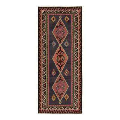 Vintage Kilim Rug with Pink Diamonds, 1950s for sale at Pamono