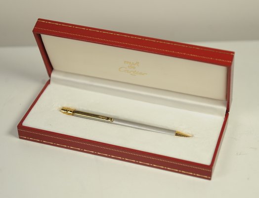 Santos Brushed Steel and 18 Karat Gold-Plated Stylo Bille Must II
