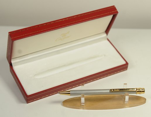 Santos Brushed Steel and 18 Karat Gold-Plated Stylo Bille Must II