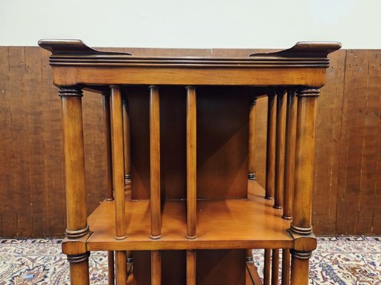 Antique Rotating Bookshelf in Teak for sale at Pamono