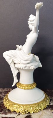 Biscuit Porcelain Figurine of Venus with a Cherub by Benacchio for