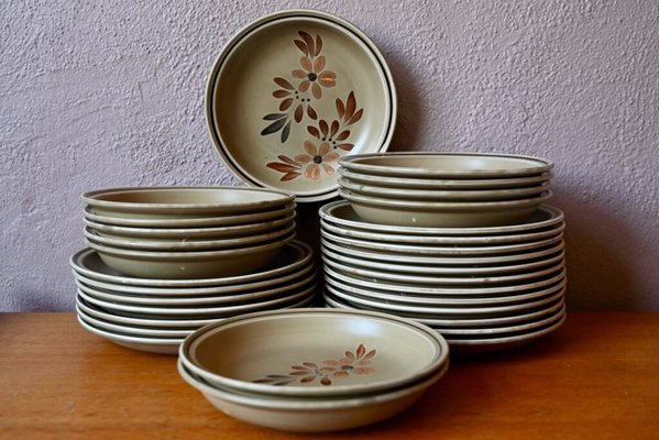 Tafelservice aus Steingut von Ateliers du Revernay, 1970er, 30er Set bei Pamono kaufen