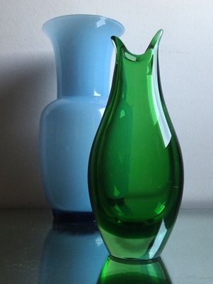 glasvasen grün Glasvase ALBURGIS mit Rillen, grün-klar, 20cm, Ø8,7cm Das Premium Espressotassen-Set von