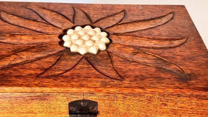 アンティーク雑貨 france vintage stencil wood box france vintage