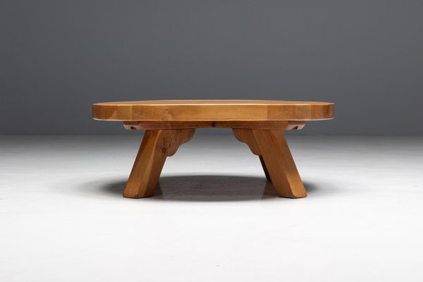 フランス ビンテージ Brutalist Pedestal Low Table フランス ビンテージ Brutalist Pedestal Low Table