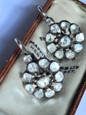 Diamanti Taglio Antico Orecchini Antichi Diamanti Orecchini