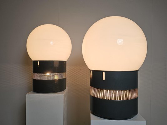 Mezzo Oracolo Lamp in Blue-Grey Finish by Gae Aulenti for Artemide