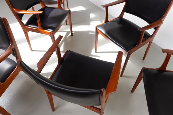Danish Rosewood Armchairs by Johannes Andersen for Uldum Møbler