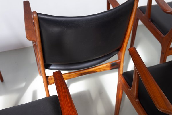 Danish Rosewood Armchairs by Johannes Andersen for Uldum Møbler