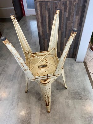 Sgabelli industriali in metallo di Xavier Pauchard per Tolix, anni