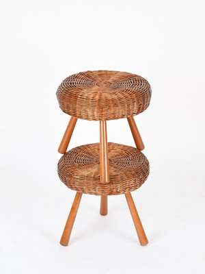 一時値下げ！USA ヴィンテージ Tony Paul スツールvintage Large Vintage Stools in Wicker and Wood by Tony Paul, 1950s, Set