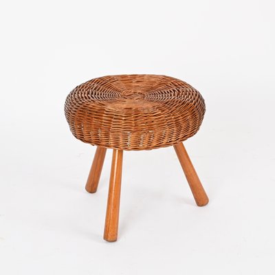 一時値下げ！USA ヴィンテージ Tony Paul スツールvintage Large Vintage Stools in Wicker and Wood by Tony Paul, 1950s, Set