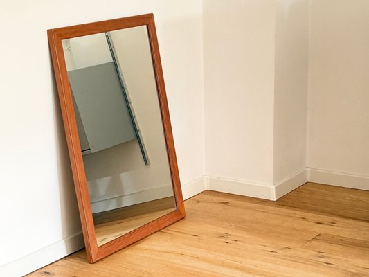 Teak Wall Mirror by Kai Kristiansen for Aksel Kjersgaard, 1950s