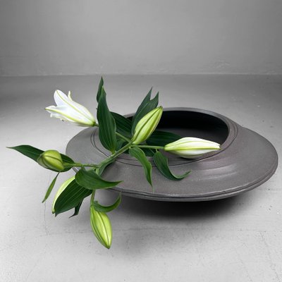Large Studio Pottery Ceramic Ikebana Bowl, Japan, 1970s for sale at Pamono