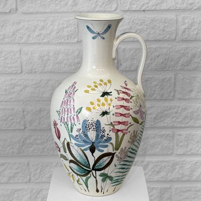 Large Faience Vase by Stig Lindberg for Gustavsberg, Sweden, 1940s