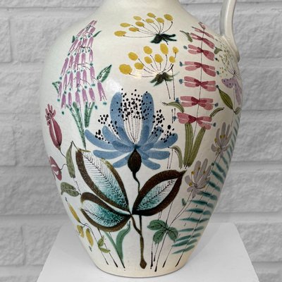 Large Faience Vase by Stig Lindberg for Gustavsberg, Sweden, 1940s