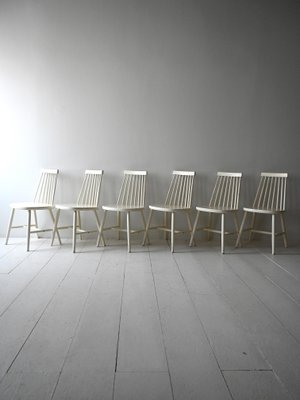 Sedie vintage bianche, anni '60, set di in vendita su Pamono