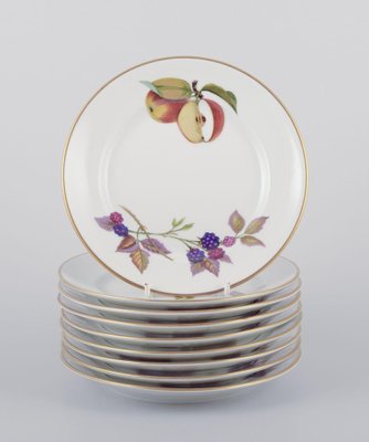 Evesham Porzellanteller mit Fruchtmotiven von Royal Worcester