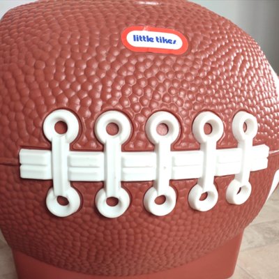 Large Football Toy Storage Box in Plastic from Little Tikes, 1970s
