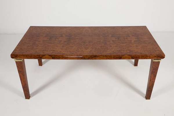 Vintage Italian Burl Wood Dining Table from GDM, 1980s for sale at