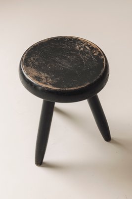 Vintage French High Berger Stool by Charlotte Perriand, 1950s for