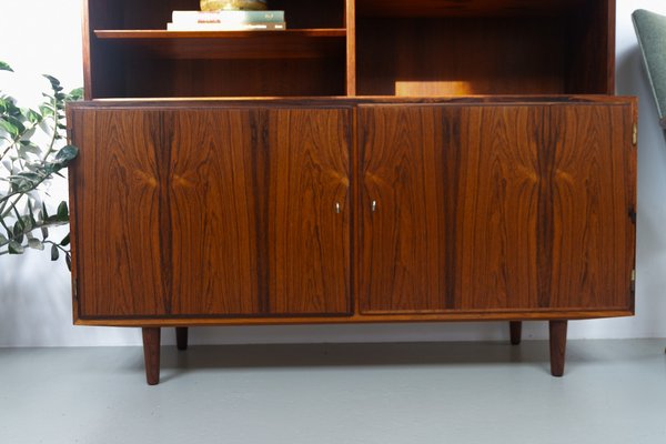 Danish Rosewood Bookcase with Sideboard by Carlo Jensen for