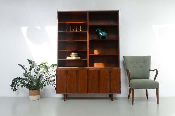 POWELL フレンチスタイル ヴィンテージ ハンドペイントキャビネット Danish Rosewood Bookcase with Sideboard by Carlo Jensen for