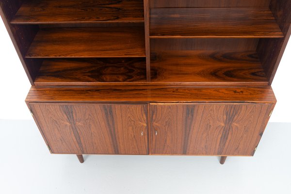 Danish Rosewood Bookcase with Sideboard by Carlo Jensen for