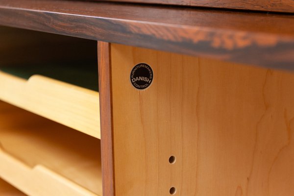 Danish Rosewood Bookcase with Sideboard by Carlo Jensen for