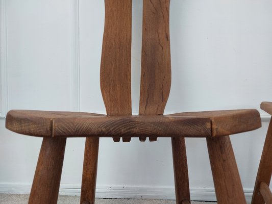 Belgian Brutalist Chairs by De Puydt, 1960s, Set of 4 for sale at
