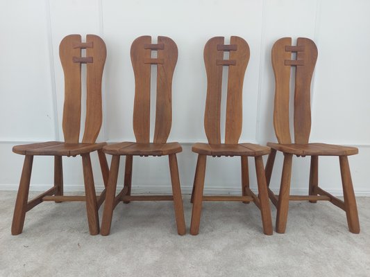 De Puydt チェア Belgian Brutalist Chairs by De Puydt, 1960s, Set of 4 for sale at