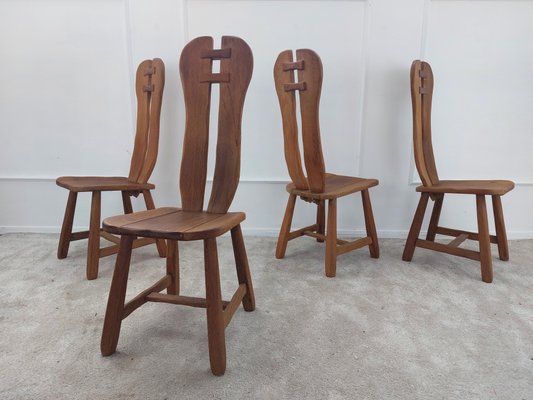 De Puydt チェア Belgian Brutalist Chairs by De Puydt, 1960s, Set of 4 for sale at
