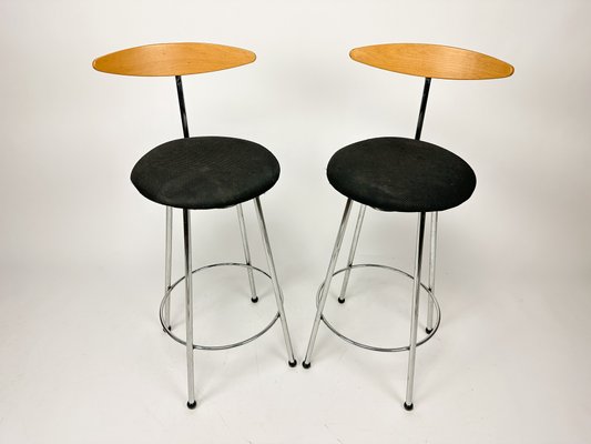 Vintage Italian Effezeta Bar Stools, 1980s, Set of 2 for sale at