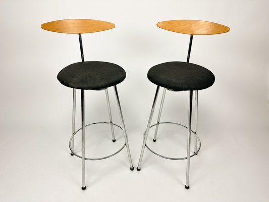 Vintage Italian Effezeta Bar Stools, 1980s, Set of 2 for sale at