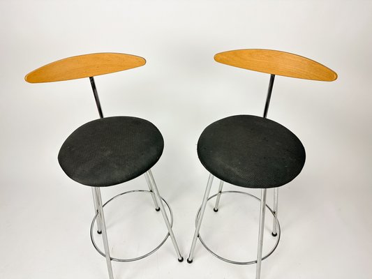 Vintage Italian Effezeta Bar Stools, 1980s, Set of 2 for sale at