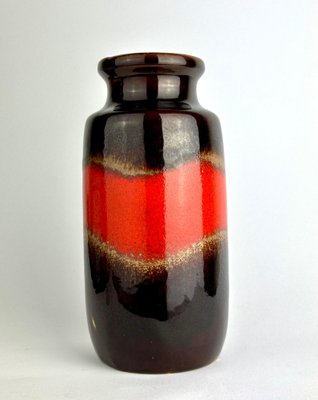 ヴィンテージ 　ファットラバ Fat Lava Scheurich 213-20 213-20 Red and Black Fat Lava Ceramic Vase from Scheurich Keramik