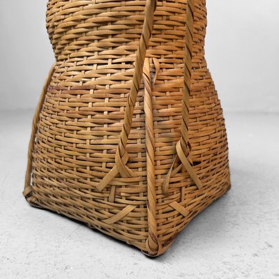 Japanese Bamboo Hanakago Ikebana Flower Basket, 1960s for sale at