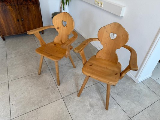 Vintage Farmhouse Heart-Shaped Armchair for sale at Pamono