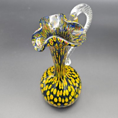 Murano Murrine Glass Vase by Fratelli Toso for Made Murano Glass