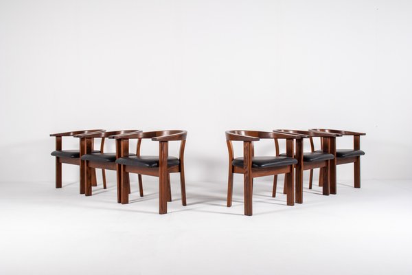 Dining Chairs by Lars Gangsø, Denmark, 1970s, Set of 6 for sale at